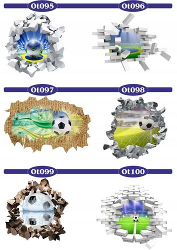 Naklejka samoprzylepna piłka nożna piłkarska 3D na Arena.pl