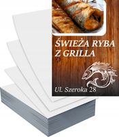 Ulotki A6 100szt reklamowe firmowe ŚWIEŻ RYBA Z GRILLA gotowe wzory