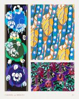 Plakat 40x50cm Kwiaty Art Deco v.5, Bénédictus Vintage do Salonu