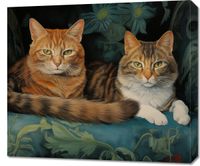 Obraz 70x60cm Koty na Fotelu