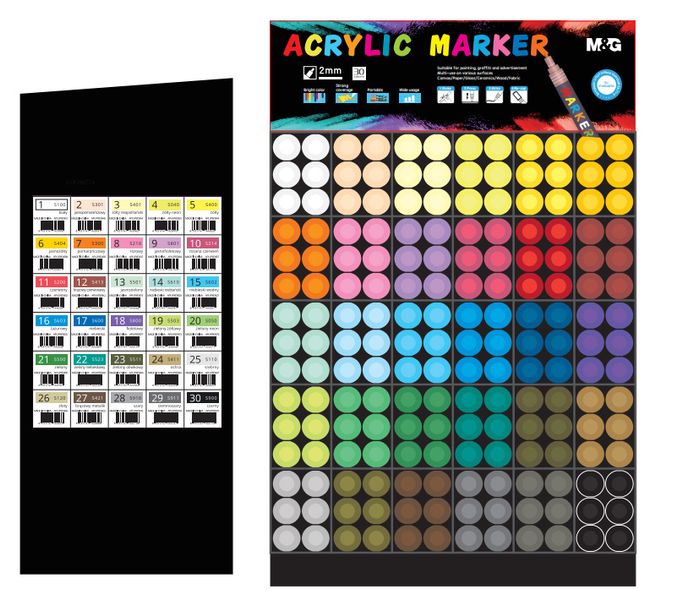 MARKER AKRYLOWY 2 MM M&G S900 BLACK zdjęcie 2
