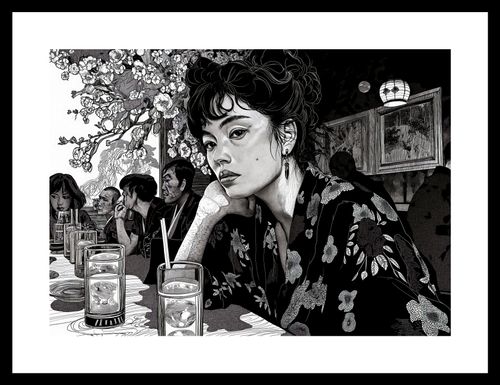 Plakat 35x25cm Czarne Kimono na Arena.pl