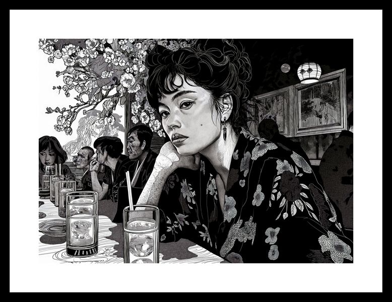 Plakat 35x25cm Czarne Kimono zdjęcie 3