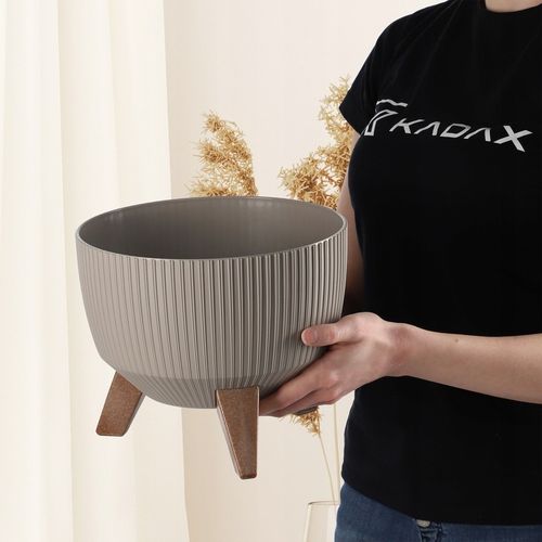 DONICZKA DONICA OSŁONKA NA NÓŻKACH WKŁAD KWIETNIK 24cm BEŻOWA MISA na Arena.pl