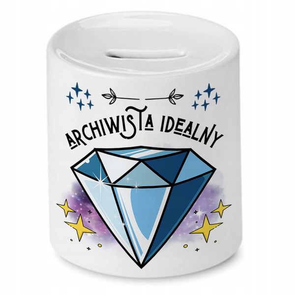 Dla Archiwisty Skarbonka Na Urodziny Na Prezent Z Nadrukiem Ze Zdjęciem zdjęcie 1