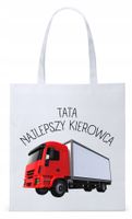 Dla Taty Ojca Tatusia Torba Eco Biała Shopper Z Nadrukiem Ze Zdjęciem