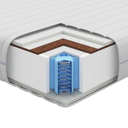 Materac z warstwą kokosową Biały 140 x 200 cm na Arena.pl