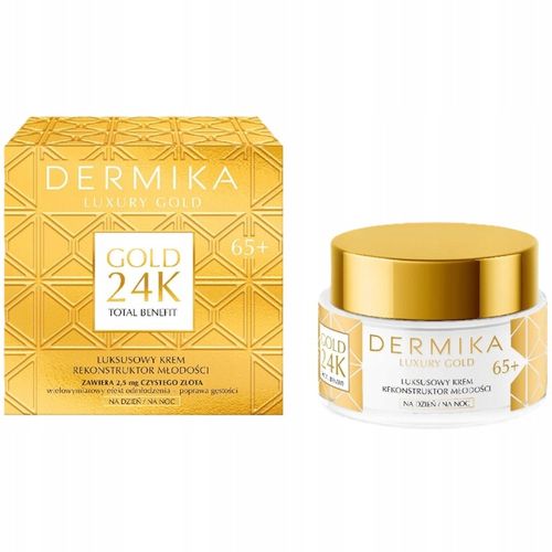Dermika Luxury Gold 24K Krem Przeciwzmarszczkowy 65+ Na Dzień i Na Noc 50ml na Arena.pl