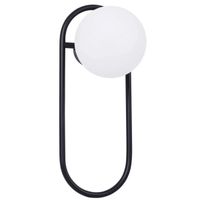 Lampa ścienna Finestra K-4964 szklana kula biała czarna