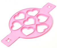 Forma mata silikonowa na patelnię serca na jajka sadzone naleśniki różowa