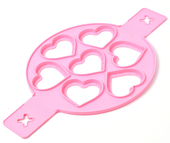 Forma mata silikonowa na patelnię serca na jajka sadzone naleśniki różowa