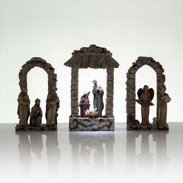 Piękna oryginalna BOŻONARODZENIOWA szopka LED świecąca zdjęcie 7