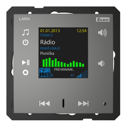 Radio internetowe LARA-R/PM czarny mat, design LOGUS90, EFAPEL, ELKOEP, iNELS na Arena.pl