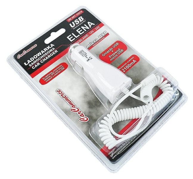 ŁADOWARKA SAMOCHODOWA micro USB - ELENA zdjęcie 1