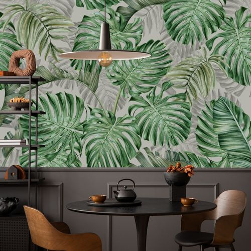 Fototapeta Do Sypialni Liście MONSTERA 3D 405cm x 270cm na Arena.pl