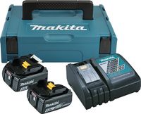 zestaw zasilający 18v makpac 2*5.0ah bl1850b+dc18rc - m 197624-2