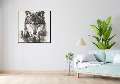 Plakat 90x90cm Wilczy Duch Lasu na Arena.pl