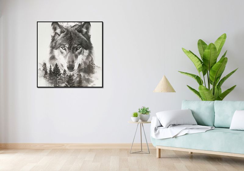 Plakat 90x90cm Wilczy Duch Lasu zdjęcie 4