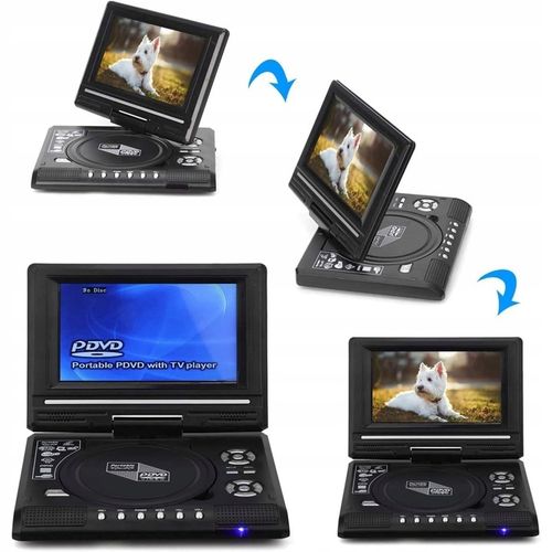 PRZENOŚNY ODTWARZACZ DVD O PRZEKĄTNEJ 7,8 CALA. ODTWARZACZ CD 800 MAH na Arena.pl