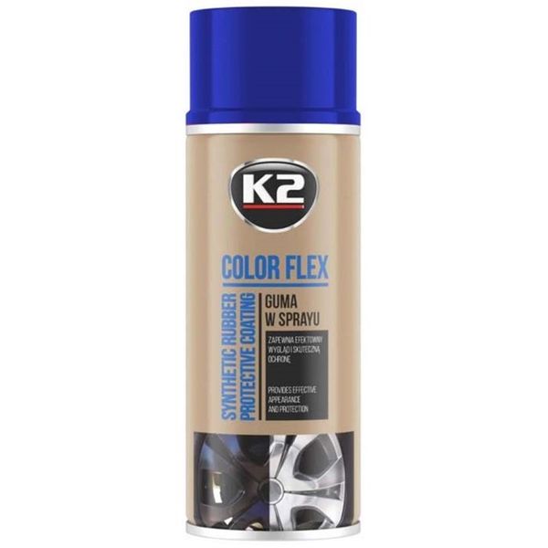 Guma w sprayu K2 Color Flex 400ml (niebieski) zdjęcie 1