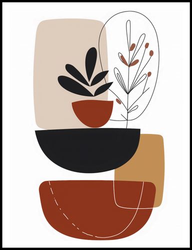 Plakat 75x100cm Botaniczna Abstrakcja na Arena.pl