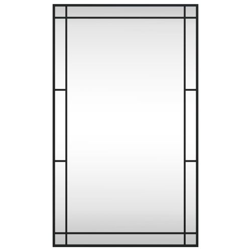 Lustro ścienne, czarne, 60x100 cm, prostokątne, żelazo na Arena.pl