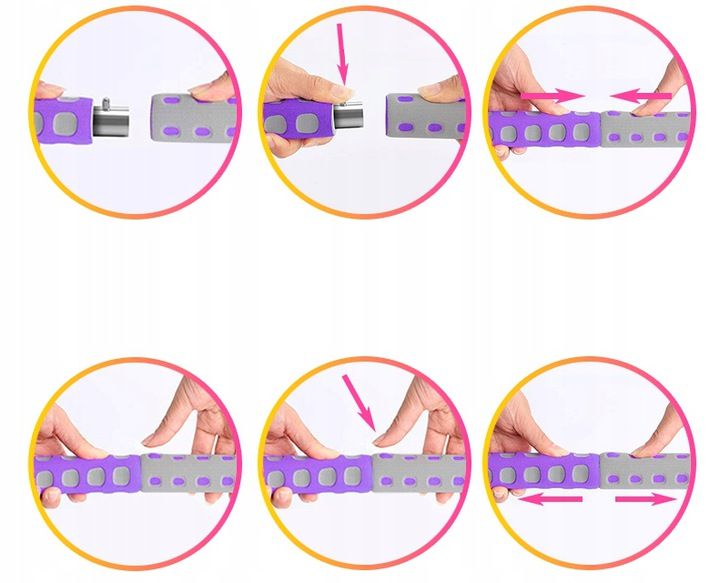 CIĘŻKIE HULA HOP PIANKOWE Z OBCIĄŻENIEM ODCHUDZAJĄCE KOŁO SKŁADANE FITNESS zdjęcie 5