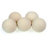 Drewniane korale kulki 30mm SUROWE BEZ OTWORU 5szt.