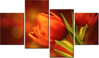 140CM 70 OBRAZ CZERWONE TULIPANY ŚCIENNY