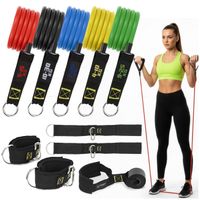 Gumy oporowe do ćwiczeń zestaw 5 szt. ekspanderów, taśmy fitness, kolorowe