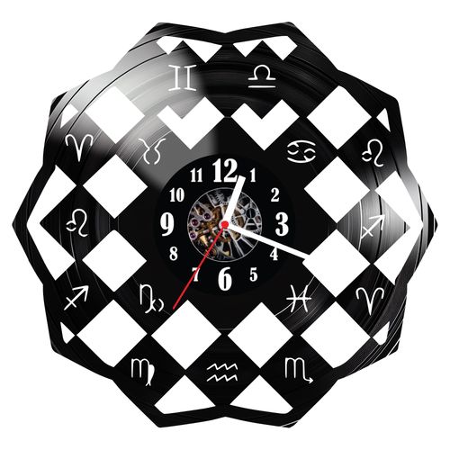 Zegar ścienny z płyty winylowej Znaki zodiaku 349.14 na Arena.pl