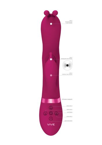 gada   vibrating bunny ear g spot rabbit with pulse wave shaft na Arena.pl