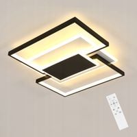 LAMPA SUFITOWA CZARNA WISZĄCA BIAŁA LED ŚCIEMNIALNA+PILOT DO SALONU 54W