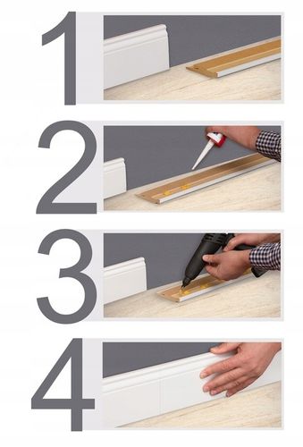 KLEJ MONTAŻOWY DO LISTWA PRZYPODŁOGOWA BIAŁA MDF LAMEL PŁYTA FILC na Arena.pl