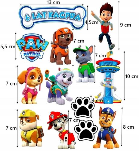 OPŁATEK NA TORT Z CUKRU WYDRUK PSI PATROL SKYE CHASE CUKROWA DEKORACJA na Arena.pl