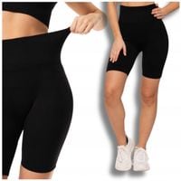 Legginsy Kolarki Damskie z Wysokim Stanem Efekt Push-Up CZARNE MORAJ L/XL