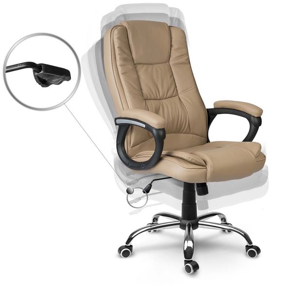 Fotel biurowy Sofotel Porto - beżowy zdjęcie 7