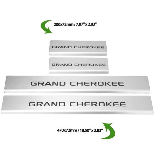 Listwa progowa JEEP GRAND CHEROKEE MK4 WK2 Stal nierdzewna 304 mat z czarny na Arena.pl