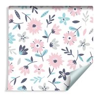 Tapeta Dekoracyjna Delikatne Kwiatki Listki ROLKA 10m