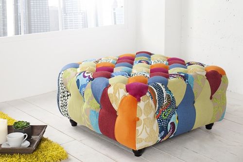 Pufa CHESTERFIELD patchwork na Arena.pl