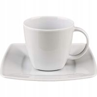 FILIŻANKA + SPODEK LUBIANA VICTORIA BIAŁA 250 ML