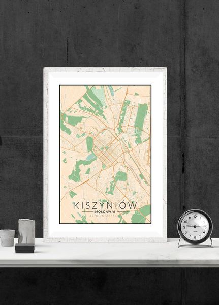 Kiszyniow mapa kolorowa - plakat 20x30 cm zdjęcie 2
