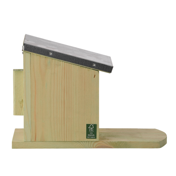 Karmnik dla wiewiórek drewniany - ocynkowany dach zdjęcie 5