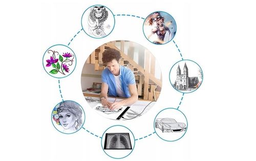 TABLET GRAFICZNY + 80szt. MARKERÓW DWUSTRONNYCH - DESKA KREŚLARSKA na Arena.pl