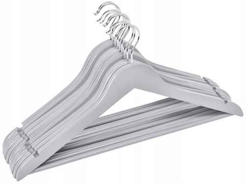 WIESZAK DREWNIANY SZARY NA UBRANIA WIESZAKI UBRANIOWE DREWNIANE 10 na Arena.pl