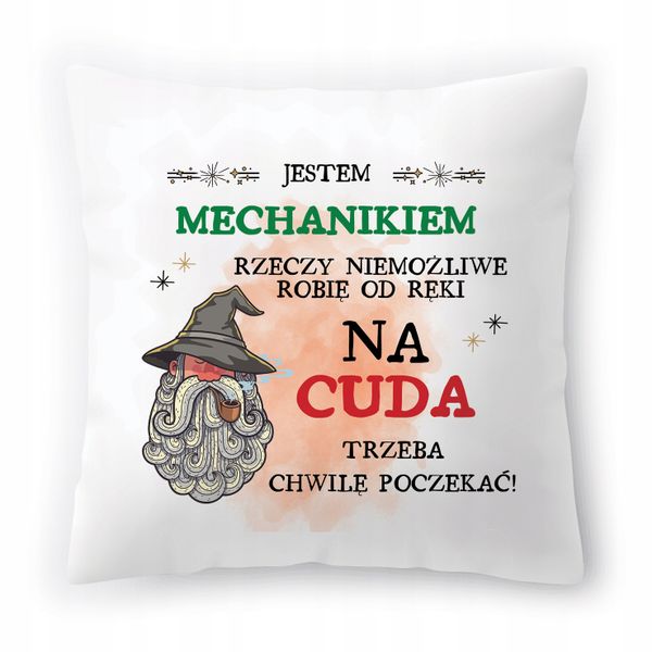 Poduszka Dla Mechanika Na Urodziny Na Prezent Z Nadrukiem Ze Zdjęciem zdjęcie 1
