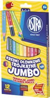 Kredki Ołówk. Jumbo Trójk.12Kol Astra V 312110007
