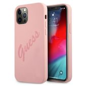 Guess GUHCP12LLSVSPI iPhone 12 Pro Max 6,7" różowy/pink hardcase Script