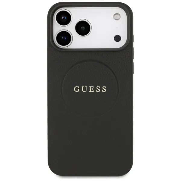 etui guess grained ring magsafe do iphone 17 pro max - czarne zdjęcie 3