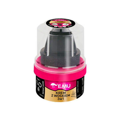 EMU Krem z woskiem do butów 3w1 (instant shine shoe wax cream) CZARNY 50ml na Arena.pl